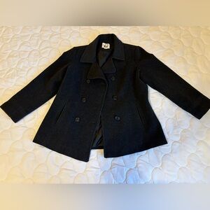 Anne Klein peacoat pea coat XL charcoal gray